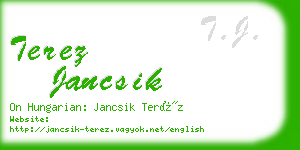 terez jancsik business card